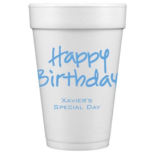 Studio Happy Birthday Styrofoam Cups